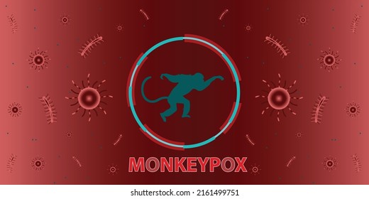 Banner illustration of the monkeypox virus vector design