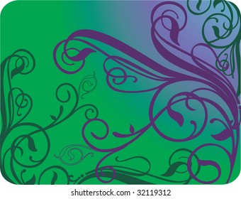 Banner illustration, ornate element. Vector