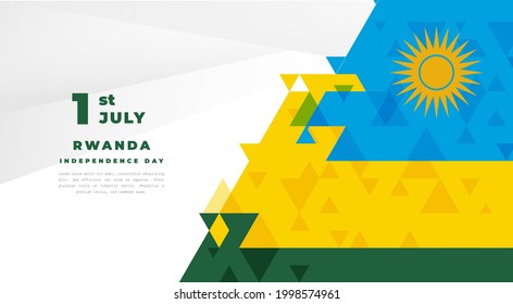 Banner illustration of Rwanda independence day celebration. Vector illustration.