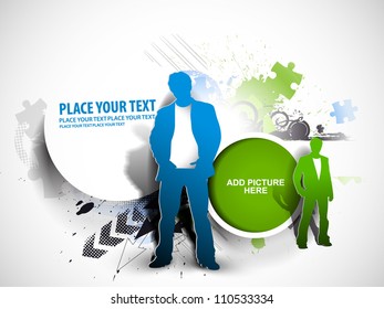 banner illustration with stylish guy.