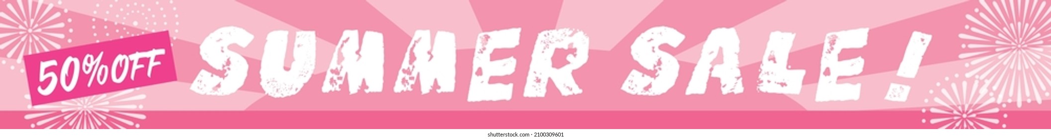 Banner illustration of the summer sale.