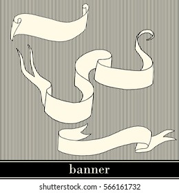 Banner illustration variation on lined background