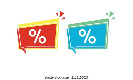 Banner Illustration. Vector isolated illustration of a Banner with a Discount