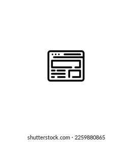 Banner incomplete line art icon template