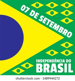 Banner for the Independence Day of Brazil. Translation: "September 7th. Independence of Brazil"