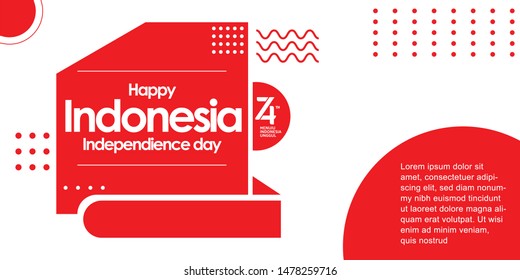 Banner Independence day Indonesia - Vector