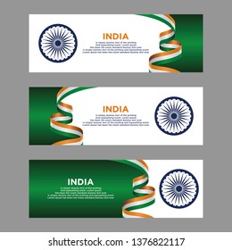 banner india Independence Day vector template illustration