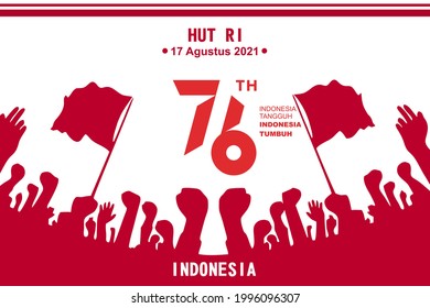 Banner for Indonesia's 76th birthday. Banner and logo.