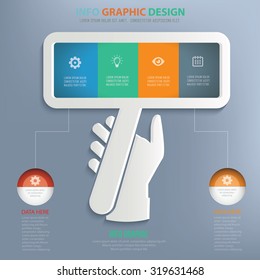 Banner info graphic design,clean vector
