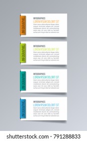 Banner infographic design template with 4 options
