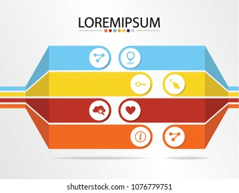 Banner infographic design template with place for your data. Vector illustration
