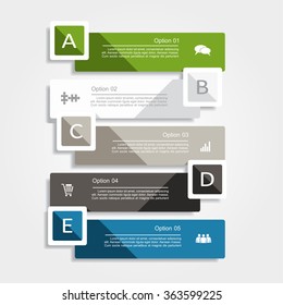 Banner infographic design template with place for your data. Vector illustration