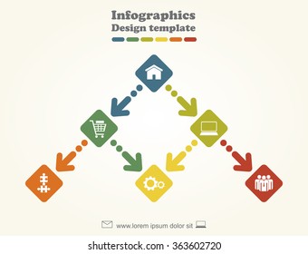 Banner infographic design template with place for your data. Vector illustration