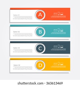 Banner infographic design template with place for your data. Vector illustration