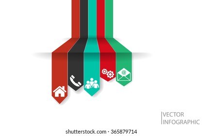 Banner infographic design template with place for your data. Vector 