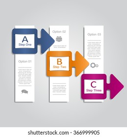 Banner infographic design template with place for your data. Vector illustration