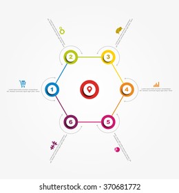 Banner infographic design template with place for your data. Vector illustration