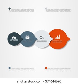 Banner infographic design template with place for your data. Vector illustration