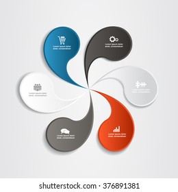 Banner infographic design template with place for your data. Vector illustration.
