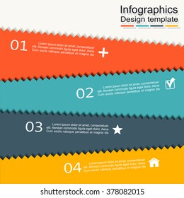 Banner infographic design template with place for your data. Vector illustration.