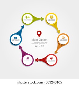 Banner infographic design template with place for your data. Vector illustration.