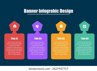 Banner infográfico Diseño plantilla vector