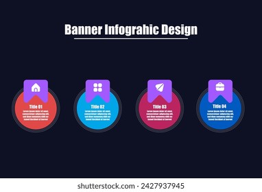 Banner infográfico Diseño plantilla vector
