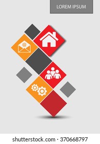 Banner infographic vector design eps10 background