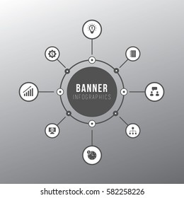 Banner Infographics circle