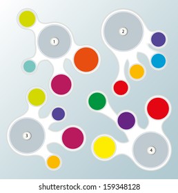 banner for infographics with numbered areas