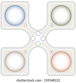 banner for infographics with numbered areas