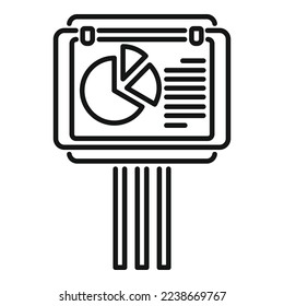 Banner information icon outline vector. Paper chart. File market