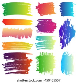 Banner ink paint gradient set with Beautiful color. Vector illustration. Can use for background banner promotion.