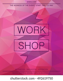 Banner invitation for hackathon, workshop. Vector banner of coding Hackathon. Vector ads banner for invitation on workshop. Vector ads banner for invitation on Hackathon. Workshop banner of coding
