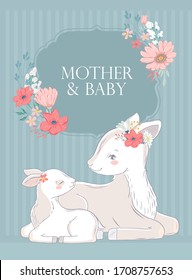 Banner for Invitation Scrapbook. Baby born and baby shower. Set of beautiful and cute cards.