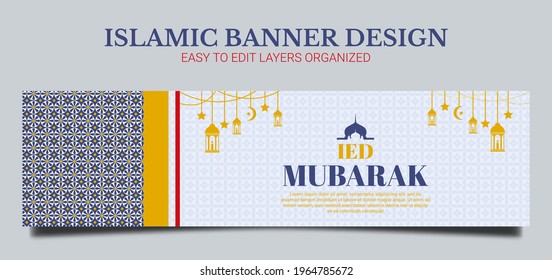 banner with Islamic nuances and looks modern