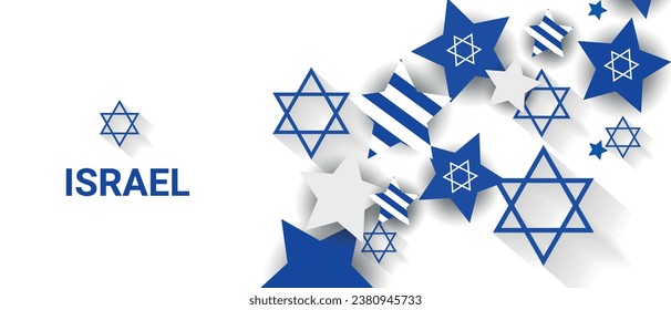 Banner with Israeli flag, vector