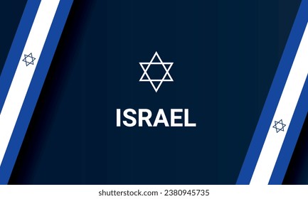 Banner with Israeli flag, vector