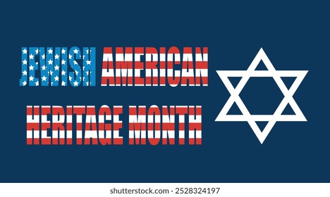 Banner for Jewish American Heritage Month with David star