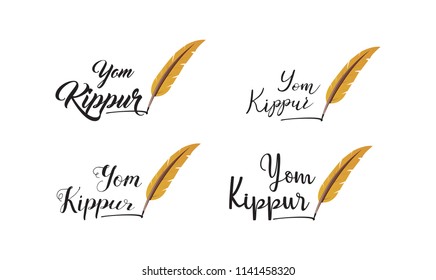 banner with Jewish holiday Yom Kipur. vector illustration