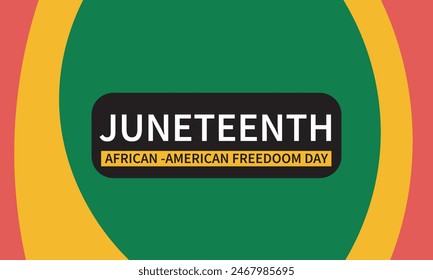 Banner Juneteenth Freedom Day, juneteenth celebration, to commemorate the history of black emancipation, can be used in various media with a contemporary and creative 