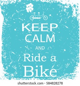 banner keep calm and ride a bike