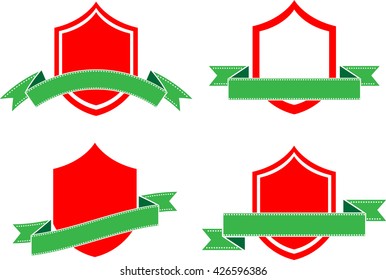 Banner Label Design. Grunge Logo Collection. Vector