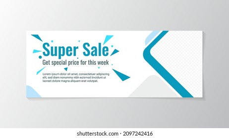 Banner label design template for promotion your product