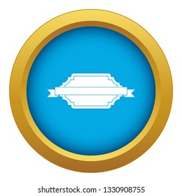 Banner or label icon blue vector isolated on white background for any design
