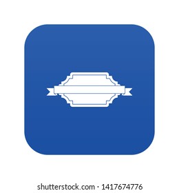 Banner or label icon digital blue for any design isolated on white vector illustration