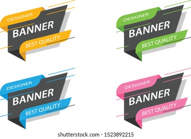 banner labels can be used for product labels, promotions, advertisements or anything else. Illustration vector