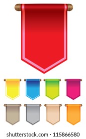 Banner Labels Different Colors Vector Illustration Stock Vector ...