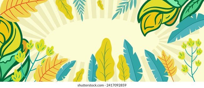 Banner landscape Nature floral background with copy space for text, for banner, greeting card, poster and advertising