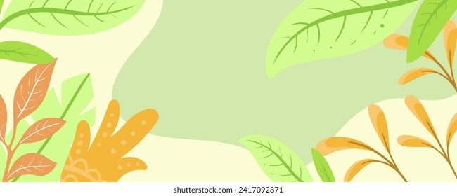 Banner landscape Nature floral background with copy space for text, for banner, greeting card, poster and advertising